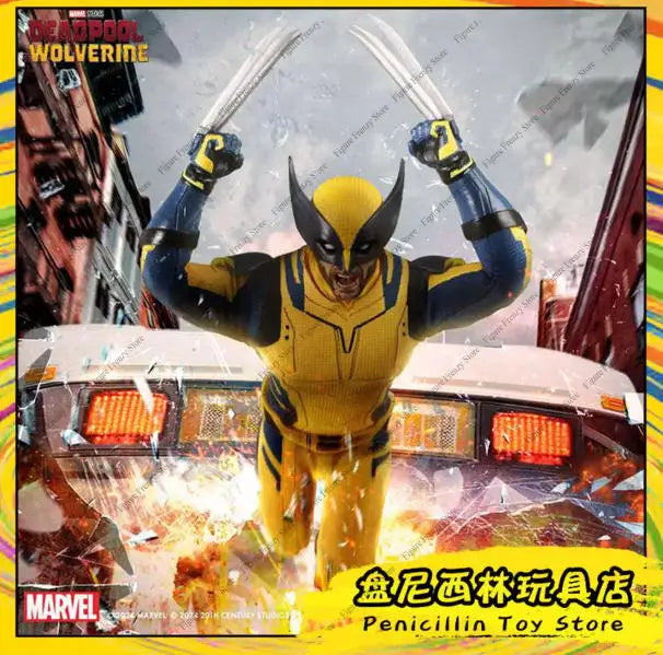 Brand new，MEZCO Ants - Limited Edition Golden Label MARVEL X-Men Wolverine  Deadpool Action Figure