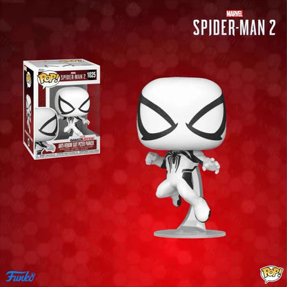 Original Funko Pop 1025 Marvel Spider‑Man 2 GamerVerse Anti‑Venom Suit Peter Parker Figure Collectible Model Toy Ornament Gift