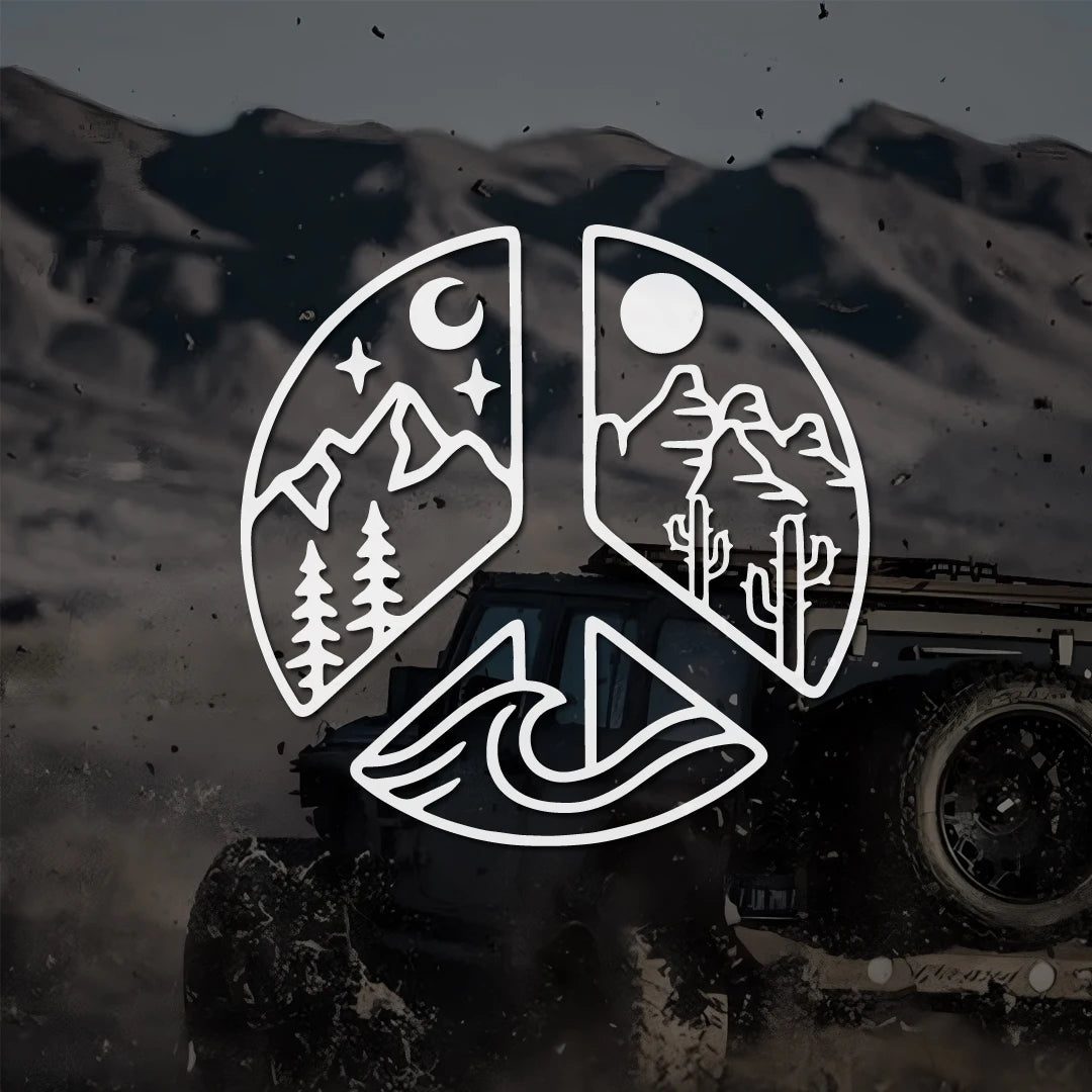 DECAL [Elemental Peace] Vinyl Decal | Mountain Decal | Peace Decal | Car Window Decal | Laptop Decal | Water Bottle Decal | Car