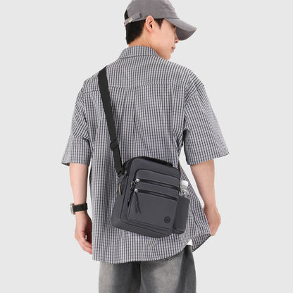 Crossbody Bag Men Nylon Large Capacity Multi Layer Waterproof Shoulder Bag for Business Leisure Work Travel Daily Commute