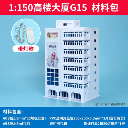 1/150 N Scale Diorama Models Architecture Building House Outdoor City Railway Layout Street Building Scene Model Toy Gift