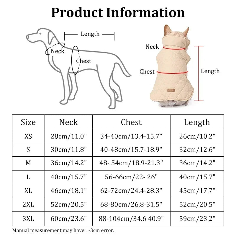 NONOR Winter Dog Jacket Waterproof Cozy Dog Clothes for Medium Large Dogs Warm Dog Coat French Bulldog Labrador Costume