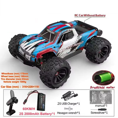 90KM/H Brushless RC Car 4WD Big Electric High Speed Off-Road Climbing Remote Control Drift Car Vehical Truck RC Racing Car Toys