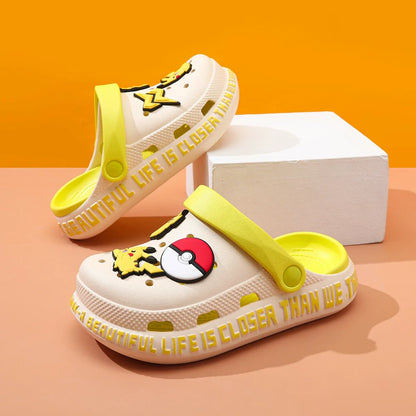 In Stock Pika Kids Clogs Boys Slippers Summer New Style Soft Non-slip Sole Toddler Baby Outdoor Beach Sandals Lightweight Home