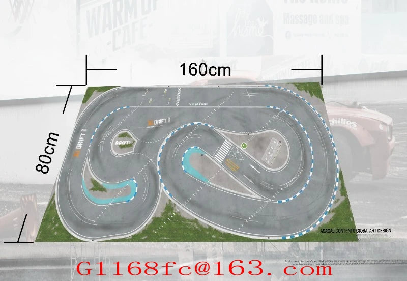 Drift Track Map Professional Simulation NEZ 1/64 1/76 Track