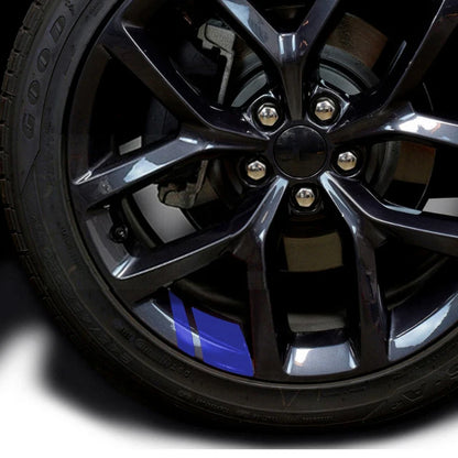 6PCS Reflective Car Wheel Decal Sticker Pressure Adhesive Auto Red Accessories Car Stickers Wheel Hub Decals