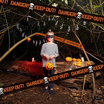 Halloween Decoration Tape,Warning Line,Warning Tape Signs,Window Wall Danger Decoration Props