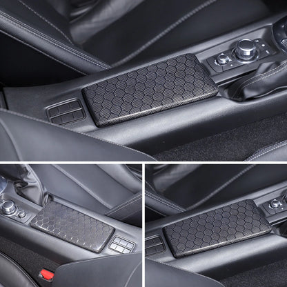 For Mazda MX-5 ND Fiat 124/Abart 124 2016+ Real Carbon Fiber Center Console Armrest Box Cover Trim Interior Car Accessories