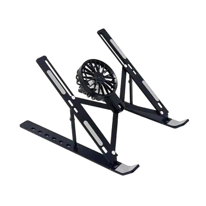 Adjustable Laptop Cooling Stand with Fan, Foldable Portable 7-Level Height Adjustment, Aluminum Alloy Material,