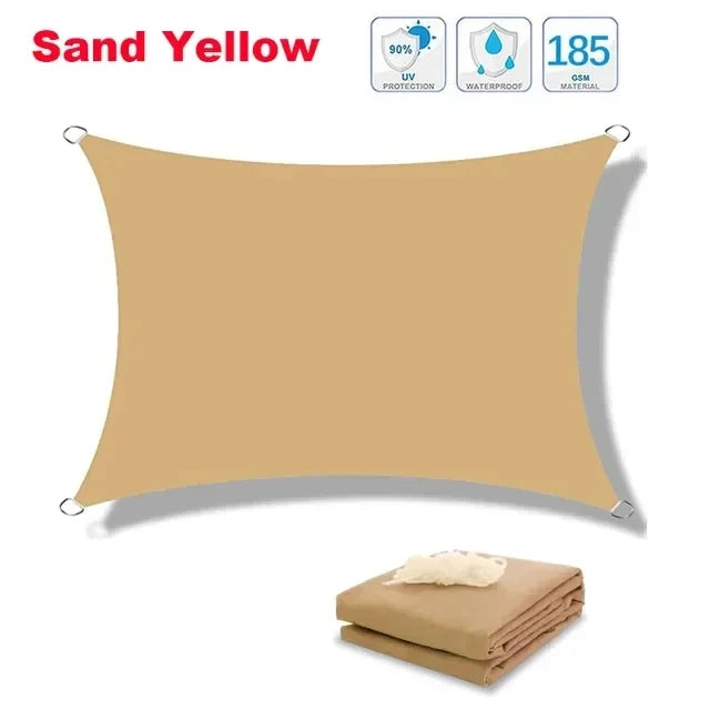 Outdoor Awnings Waterproof Sun Shade Sail Garden Canopi For Terrace Car Canvas Awning Rectangle Pool Sun-Shelter Sunshade Sail