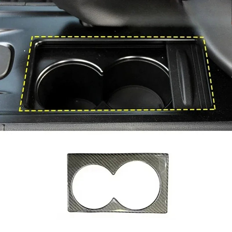 For Nissan GTR R35 Real Dry Carbon Fiber 2008-2016 Interior Center Console Tea Cup Frame Decoration Modification Accessories