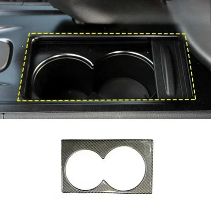 For Nissan GTR R35 Real Dry Carbon Fiber 2008-2016 Interior Center Console Tea Cup Frame Decoration Modification Accessories
