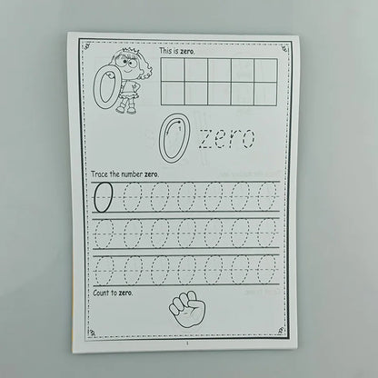 32 Pages, Children's Digital Writing Practice Book, Writing Aids, Improve Writing Skills, Number Recognition 0-30, Fun Coloring Practice Book, Early Education Pen Control Training Workbook