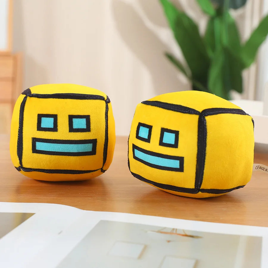 12cm Geometry Dash Plush Toys Cute Soft Stuffed Anime Game GD Dolls For Kid Birthday Christmas Gift Keepsake Decor