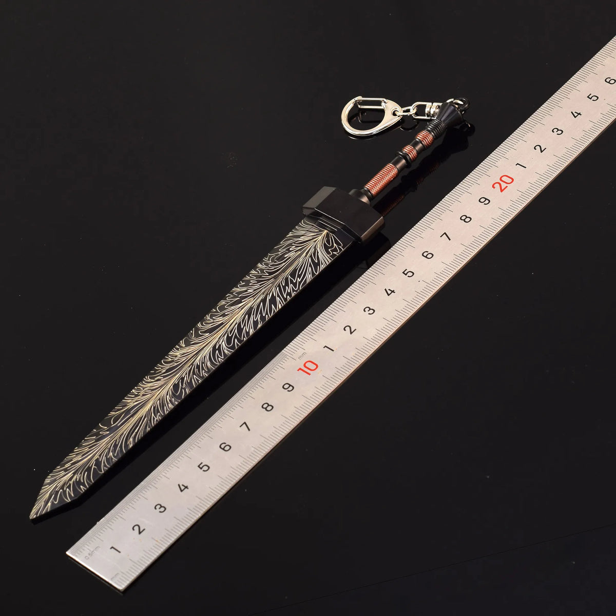 Mini Dark Moon Sword Keychain ER Game Peripherals Ranni Hand of Malenia Moonveil Sword Model Key Ring llavero Gift Toys