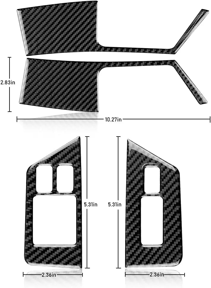 Carbon Fiber Trim  For Nissan GTR R35 2008-2016 Door Window Lifter Button Switch Control Panel Cover StickerCar Interior Styling