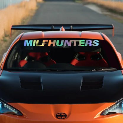 Creative Milfhunters Graphics Stickers Car Vinyl Windshield Window Windscreen Racing Sport Decor Decal Auto Tuning Accessories