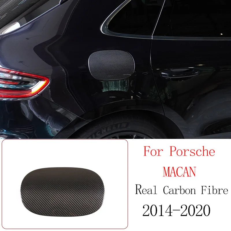 Real Carbon Fiber For Porsche Macan 2014-2020 Inner Door Central Control Gear Panel Cover Door Sill Trim Stickers Accessories