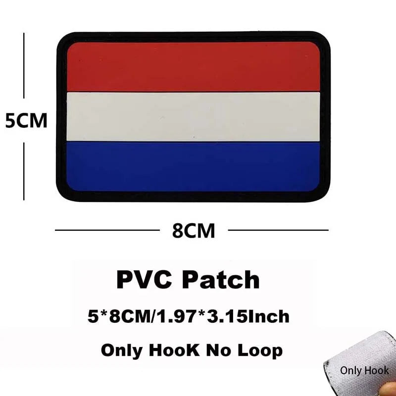 Russia,Poland,Germany,Italy,Spain,France Flags Emblem Military Backpack Badge,3D PVC Rubber Applique Tactical Patches with Hook
