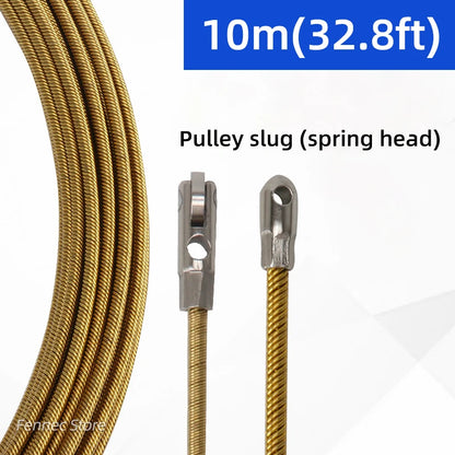 Universal Wire Lead Threading Device Tool 5/10/15/20m Rope Pulling Device for Electricians with Pulley Threading of Cable Wire