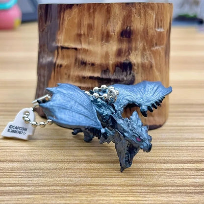 Bandai Capcom Monster Hunter Rathalos Pvc Figure Keychain Backpack Bag Pendant Collectible Hanging Charm For Adult Collectors