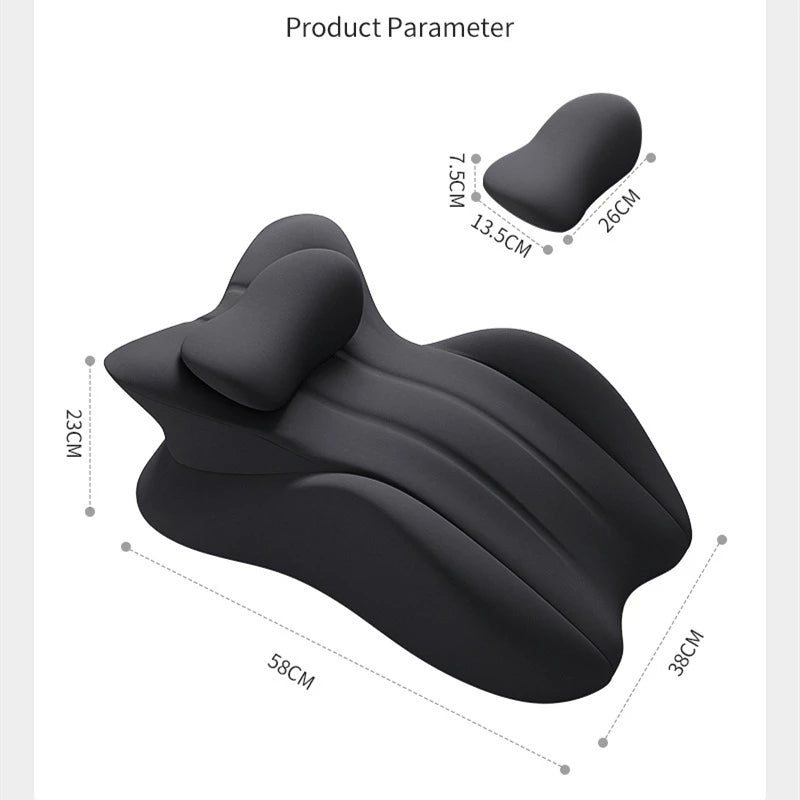 Couples Butt Cushion Adults Sitting Lying Bed Waist Cushion Memory Foam Office Chair Washable Backrest & Lumbar Support