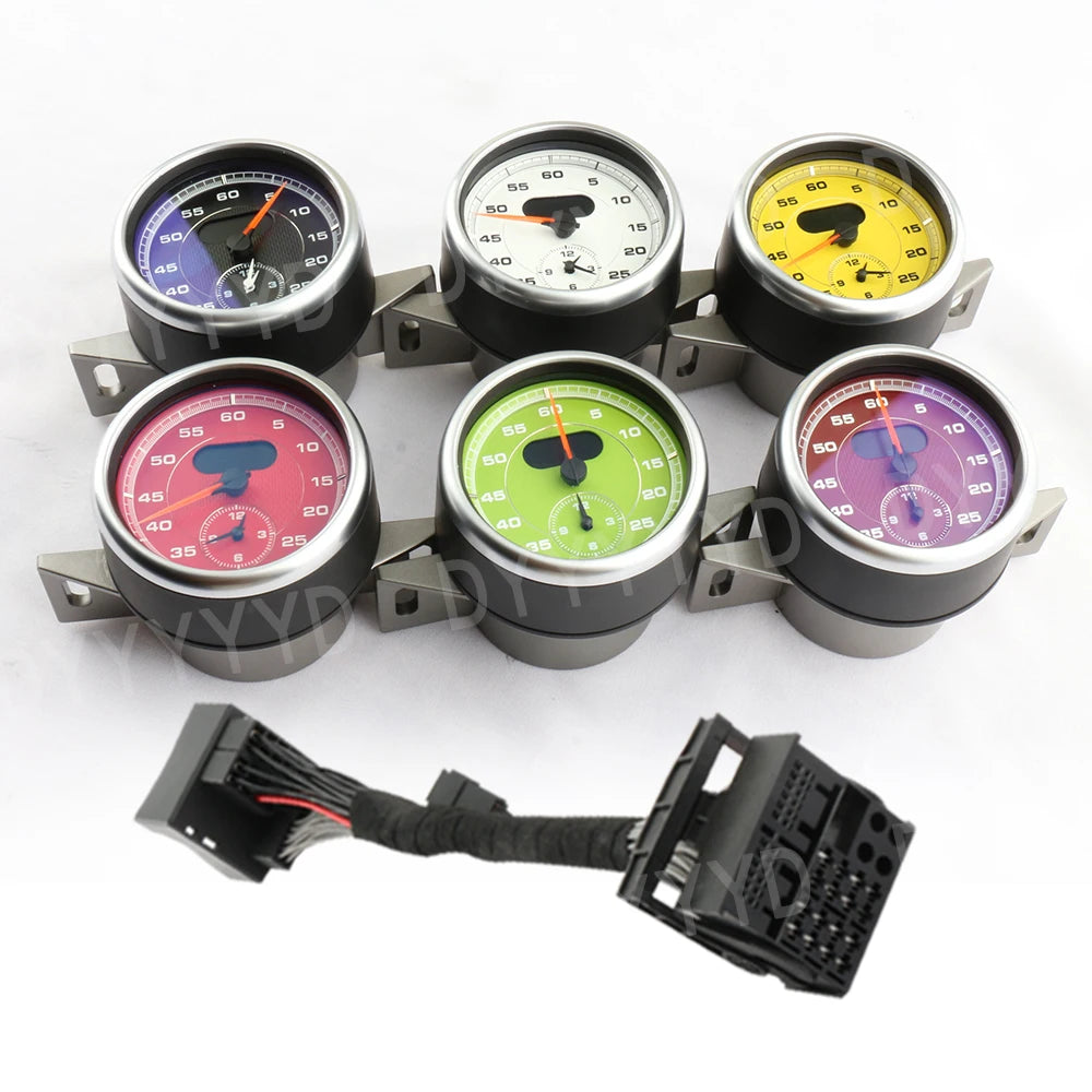 Car Stopwatch Chrono For Porsche Panamera 970 2010-2016 Stop Watch Clock Interior Dashboard Cover Compass Electronic Meter Clock