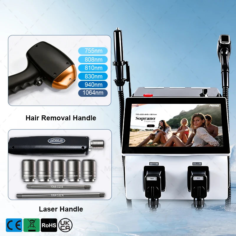 2026 2-In-1 5000W High Power Diode Picosecond Combo Laser Machine Hair Removal Carbon Peel Skin Renewal Salon Beauty Equipment