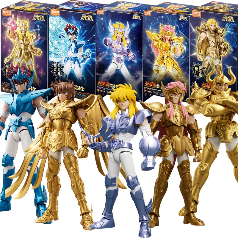 BLOKEES Original Gold Saint Seiya Cancer Deathmask Dragon Shiryu Capricorn Shura High-Detailed Anime Statue Action Figure Model