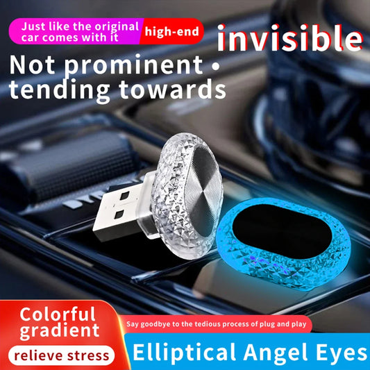 1/2pcs Car Interior Light LED Ambient Light Mini USB Decoration Light Environment Light RGB Color Car Accessories Plug and Play