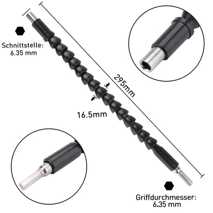 Flexible Extension Shaft Power Hand Tools Kit 3Pcs Electric Screw Driver Batch Head Set Hex Sockets Bits Usefull in Tight Corner