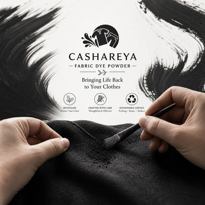 CASHAREYA Black Clothes Dye Powder 2x15g Fabric Dye for Faded Garments for Cotton Fade-Resistant Black Dye for Clothes Tie-Dye