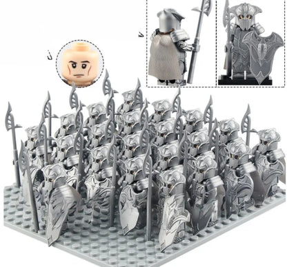 21PCS Medieval Ancient Roman Warrior Series Spartan 300 Warrior Children's Building Block Toys DIY Micro Scene Ornaments