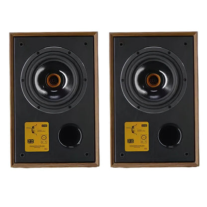 CX60 6.5-inch Passive Coaxial Bookshelf Speaker 150W Output Power 2-Way Crossover Wooden Home HIFI Stereo Passive Speaker