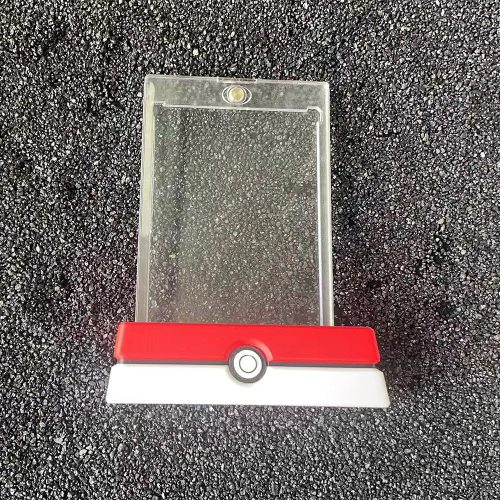 Red White Cartoon Themed Card Brick Display Stand TCG Trading Card Holder Collectible Game Card Showcase Stand Child Gift