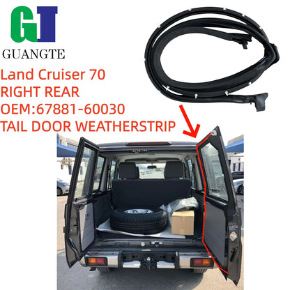 Inner Car Door Seal Strip for LAND Cruiser 70 Tail Back Door Weather Strip Door Edge LAND CRUISER 1985 1986 198767882-60031