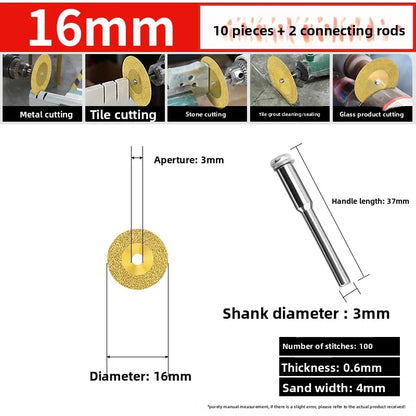 Tiling Cutting Small Slices Titanium-Coated Diamond Sand Small Saw Blades Stone Ceramic Jade Joint Cleaning and Grinding Sheets
