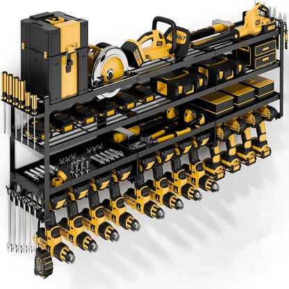Iron Multifunctional Drill Rack Wall Mounted Electric Tool Rack Hand Drill Storage Rack Garage Screwdriver Organizer Tools