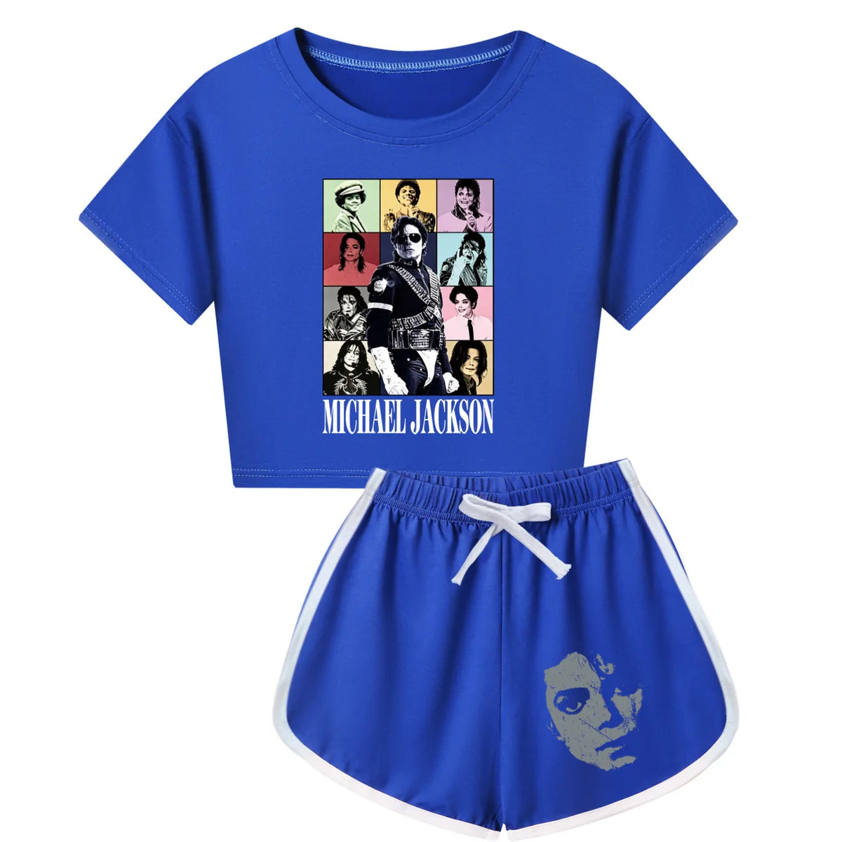 International celebrity children's short sleeved shorts and long sleeved Boy Girl Michael Jackson pajamas set