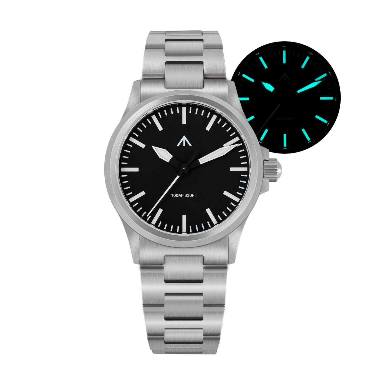 MILITADO ML18 36mm Watch VH31 Sweep Second Quartz Movement 316L Steel Sapphire BGW9 Lume 100M Waterproof Men's Wristwatch