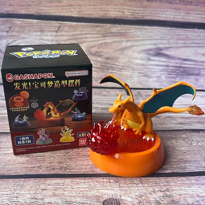 Original Pokemon Pikachu Action Figure Blind Box 7.5cm with Light Anime Figure Collection Toy Gengar Charizard Desk Decor