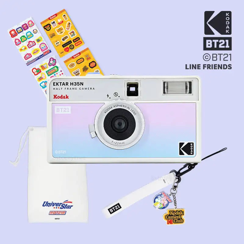 KODAK H35N BT21 35mm Half-Frame Film Camera 72 Photos/36exp Reusable Point&Shoot Built-in Star Filter Flash Bulb Mode