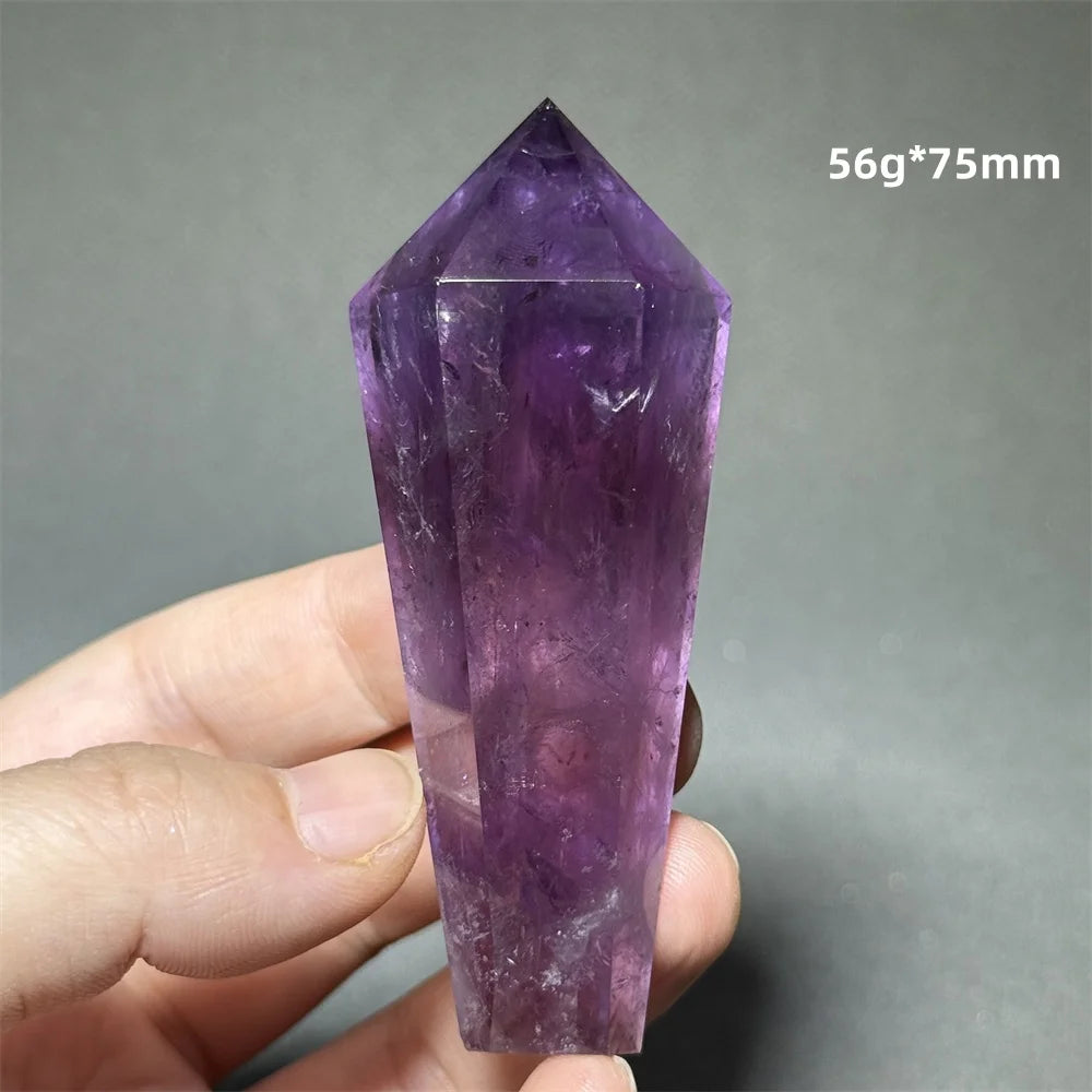 Amethyst Scepter Natural Mineral Quartz Gem Aura Spiritual Meditation Treatment Energy Home Garden Feng Shui Decoration