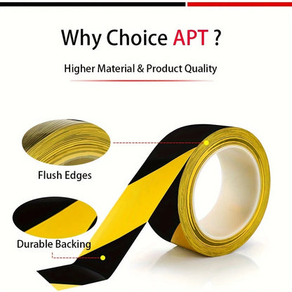Yellow Black Warning Tape Marking Safety PVC Strong Adhesive Grip Tape For Factory Warehouse Stairs Warning Stickers