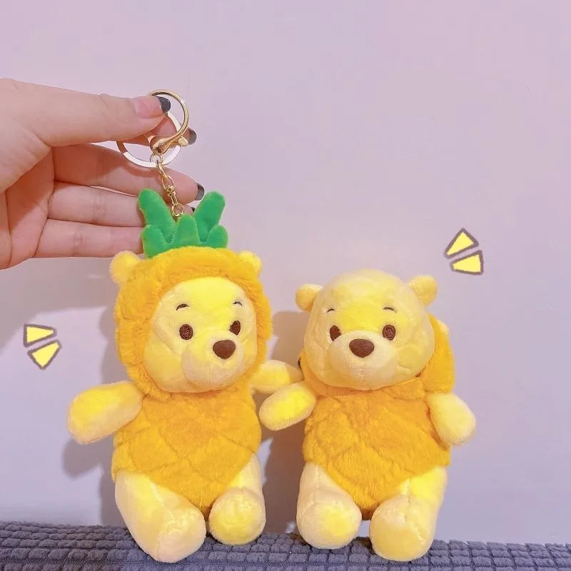 This Year's New Doll Pineapple Bear Doll Plush Toy Birthday Gift Winnie The Pooh Cute Doll Sitting Pendant Keychain