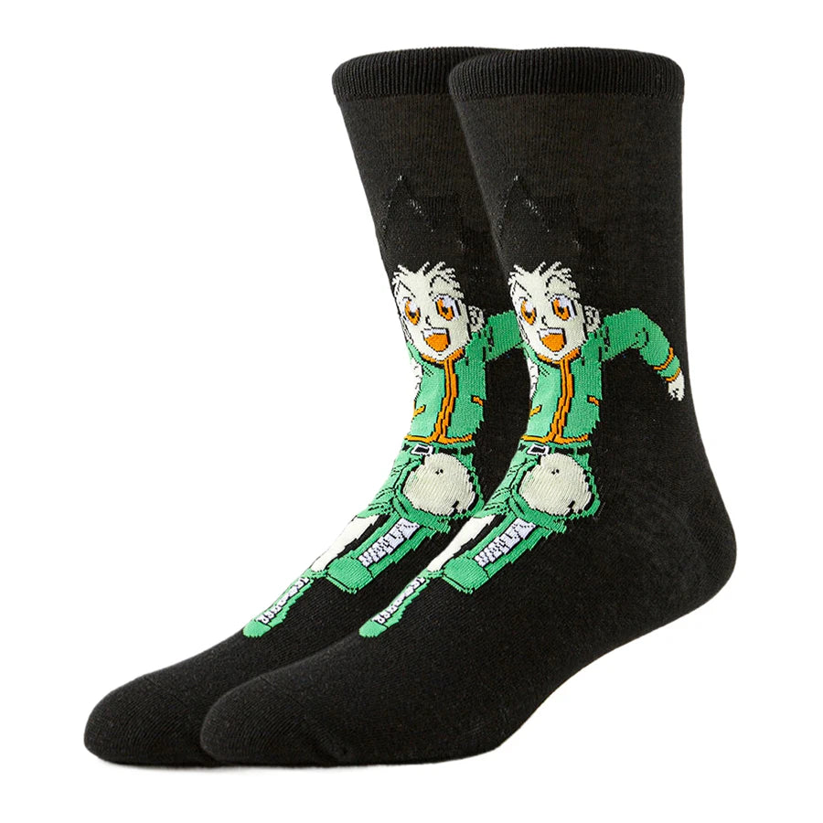 5Pairs BANDAI Unisex Novelty Funny Casual Crew Socks Cartoon Anime Hip Hop Street Fashion for Men Women