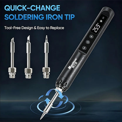 USB Digital Display Soldering Iron Type C Interface Mini Soldering Iron Set 260-420 ℃ Five Temperature Switching
