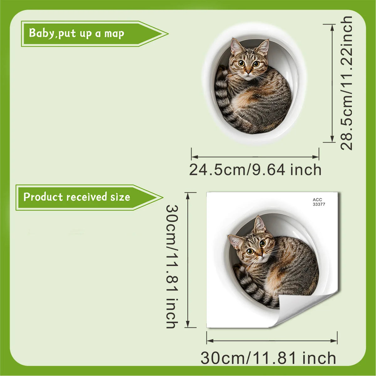 3D Funny Cat Toilet Sticker Bathroom Toilet Cover Sticker Wall Stickers Animal Wc Accessories For Home BathRoom Decoration