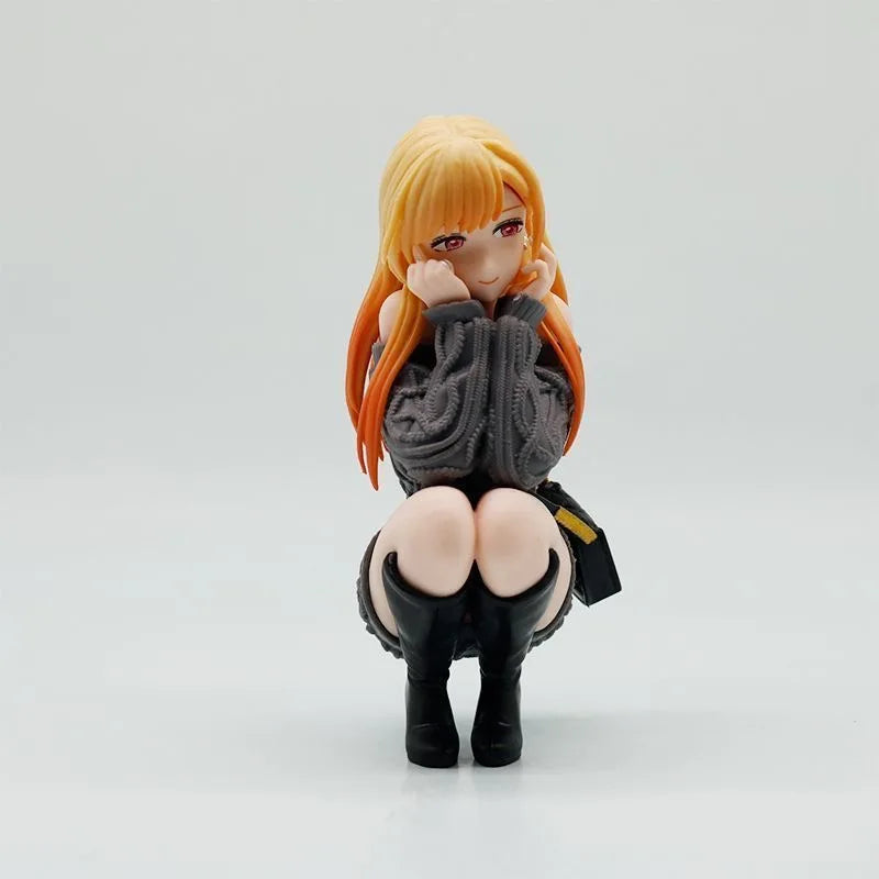 Anime Figure Kitagawa Marin Squatting Pose My Dress Up Darling Beautiful Girl Figurine Desktop Ornament Gift For Fans