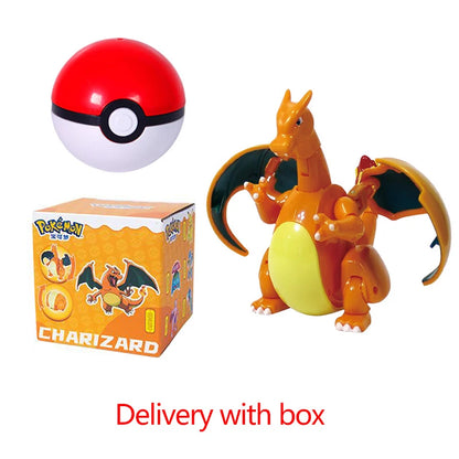 Pokemon Figure Dragonite Gengar Mew Snorlax Lapras Pokeball Elf Ball Deformation Toy Pikachu Monster Educational Doll Kids Gift